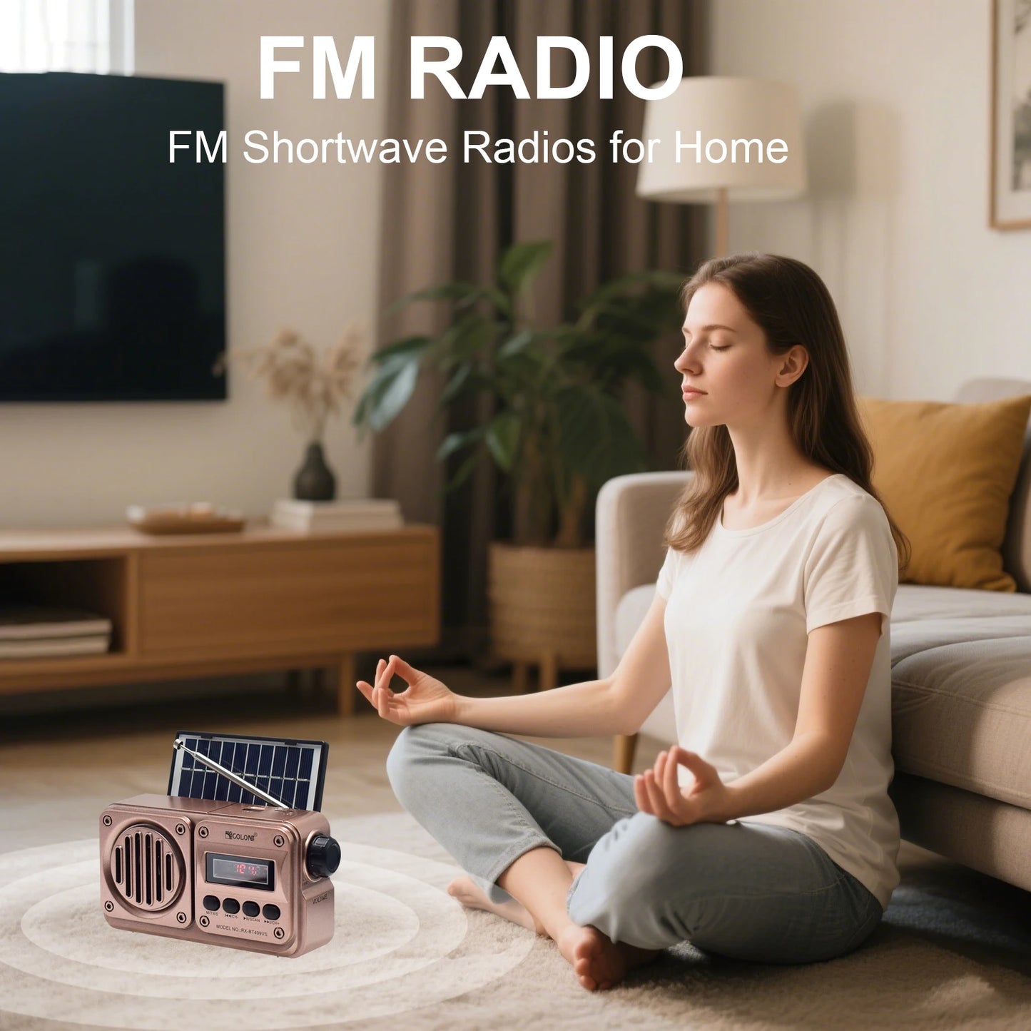 MD-499 Wireless Bluetooth Speaker MP3 Playback FM Radio Solar Charging Emergency power outage Radio Full Band High Sensitivity