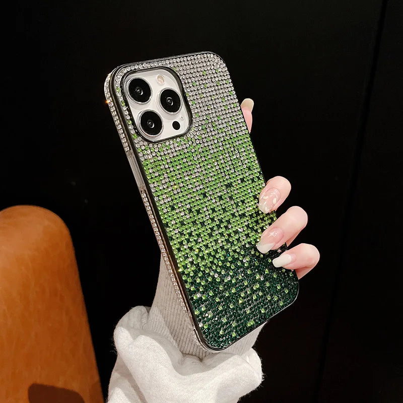 Rhinestone Phone Case For iPhone 16 15 14 13 12 Pro Max 11 Back Cover