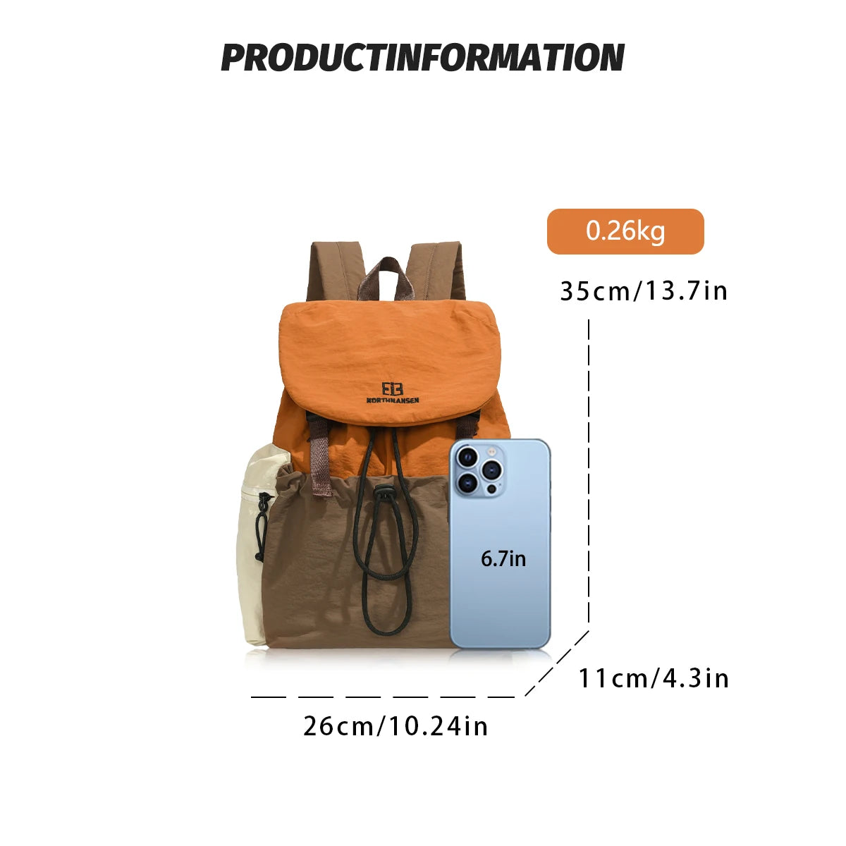 Small Backpack, Lightweight Outdoor Mountaineering Travel, New Backpack, Female College Student School Bag, High School Student, Junior High School Student, Shopping and Travel Sports