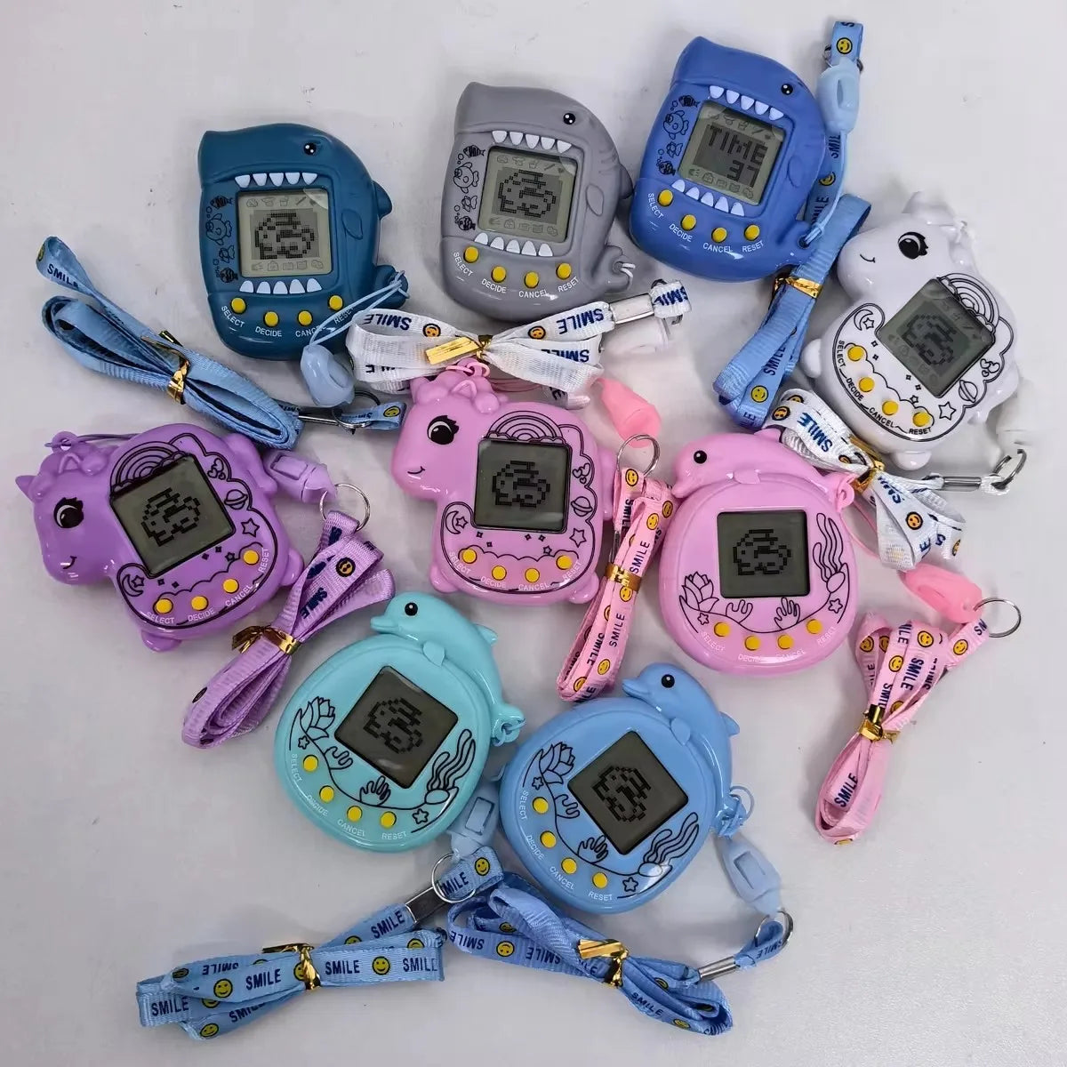 Mini Tamagotchi Virtual Transparent Electronic Pet Handheld Training Game Nostalgic 168Pet Pet Machiner Funny Toys For Kids Gift