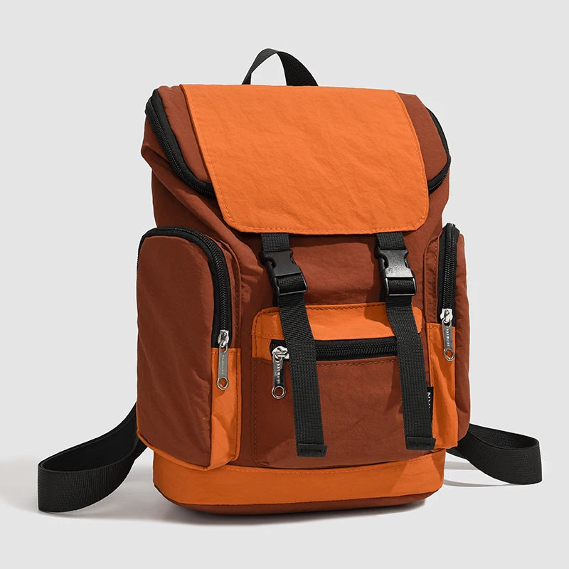 Small shoulder bag for female college students, contrasting colors, high-end feeling, short trip, light weight, outdoor hiking b