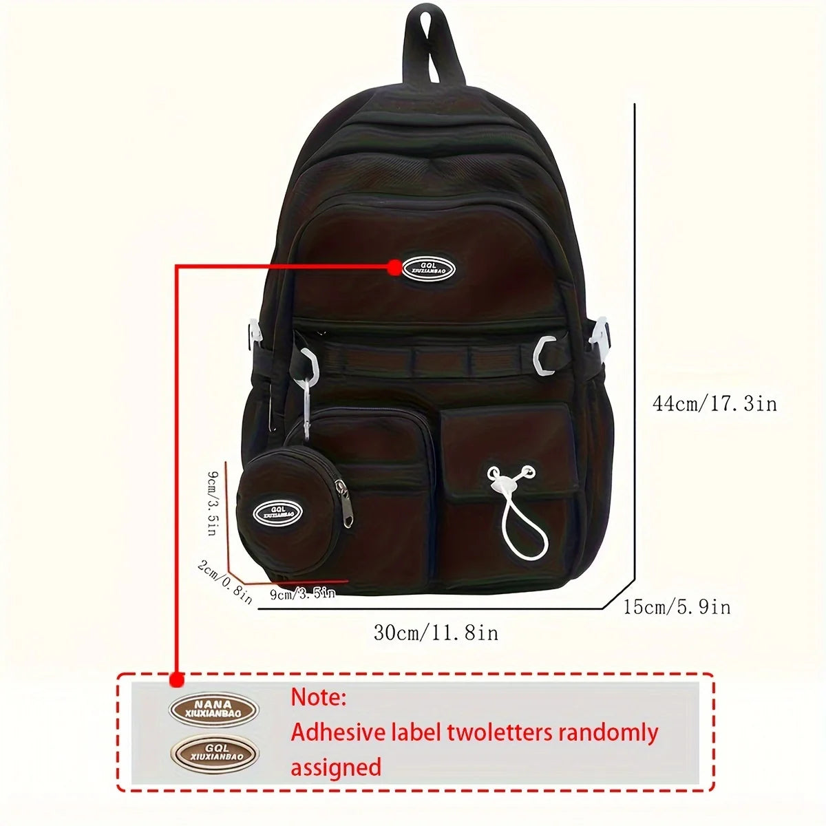 Backpack Simple Large Capacity Sports Travel Backpack Junior High School Leisure Backpack Tutorial Bag