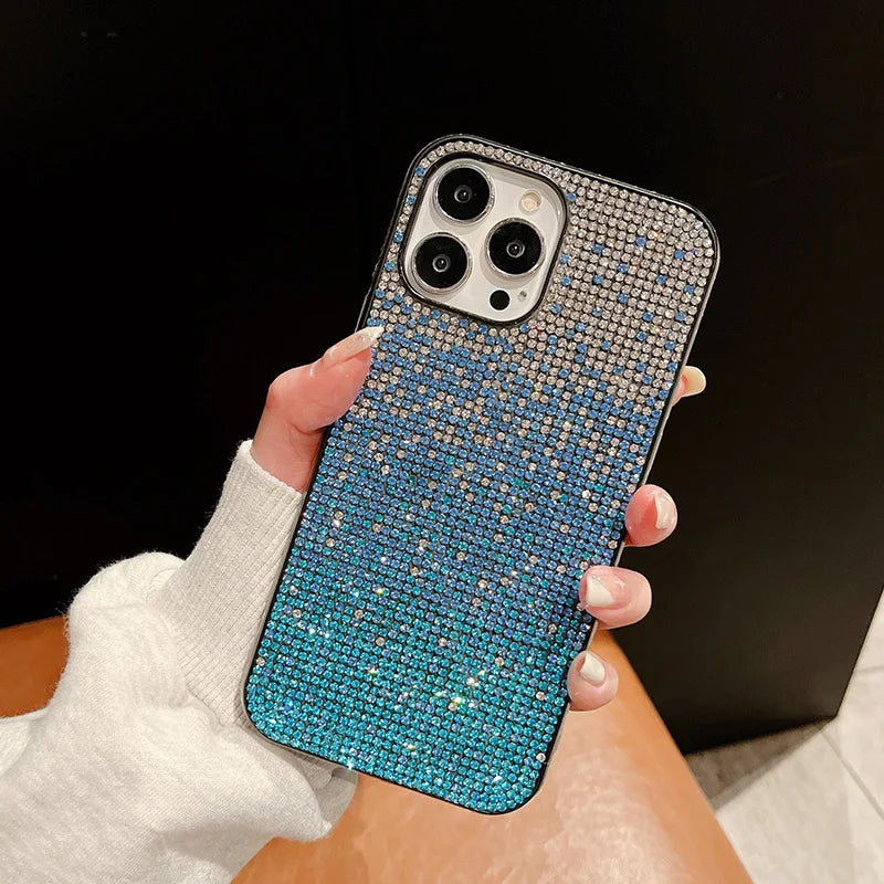Rhinestone Phone Case For iPhone 16 15 14 13 12 Pro Max 11 Back Cover