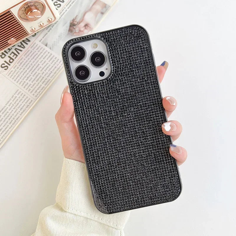 Rhinestone Phone Case For iPhone 16 15 14 13 12 Pro Max 11 Back Cover