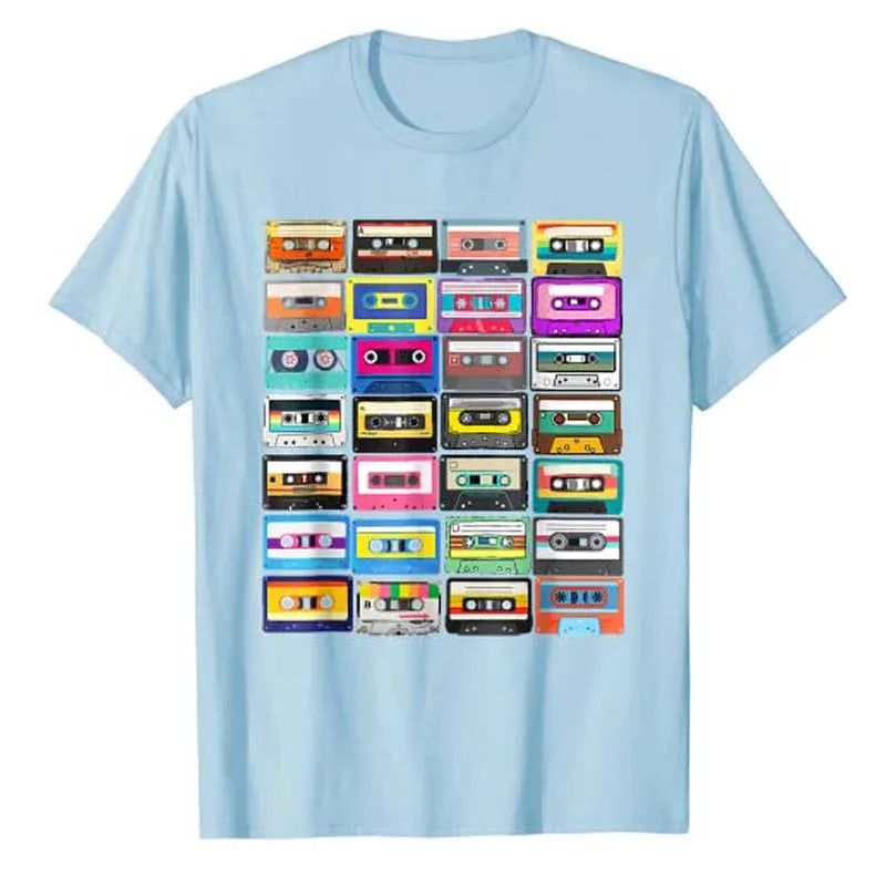 Cassette Mixtape Retro 1980s 1990s Music Vintage Graphic T-Shirt Funny 80S 90S Retro Style Costume Humorous Party Tee Y2k Top