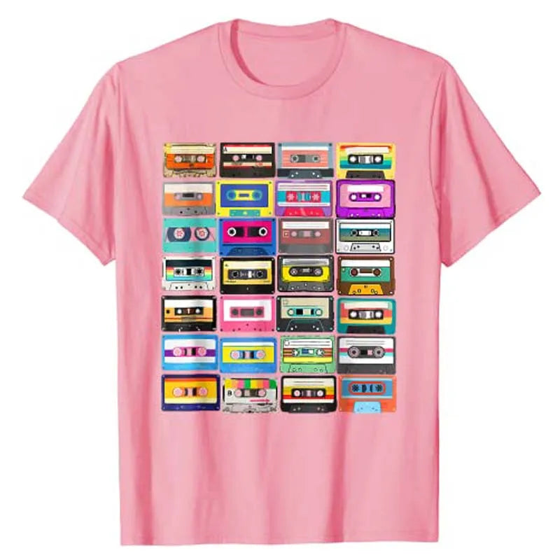 Cassette Mixtape Retro 1980s 1990s Music Vintage Graphic T-Shirt Funny 80S 90S Retro Style Costume Humorous Party Tee Y2k Top
