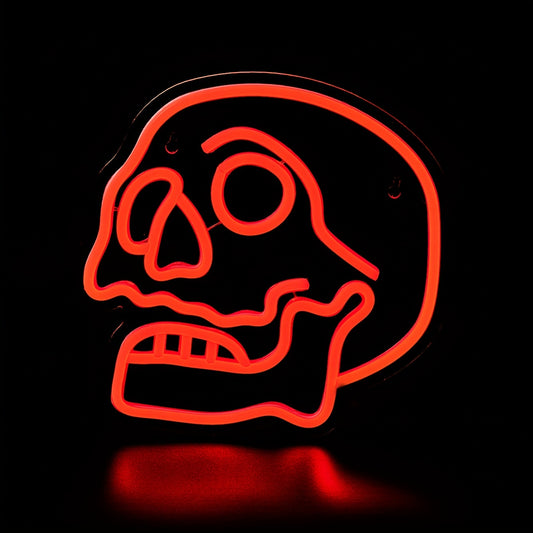 1pc Backboard Led Neon Sign, Halloween Skull Neon Sign, Line Switch 5V USB Powered Wall Hanging Light