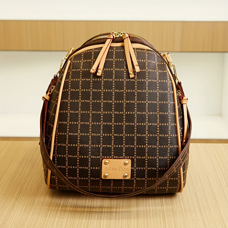 Luxury Small Backpack Purse, Fashion Two-way Shoulder Bag, Women's Shell Handbag Schoolbag Daypack