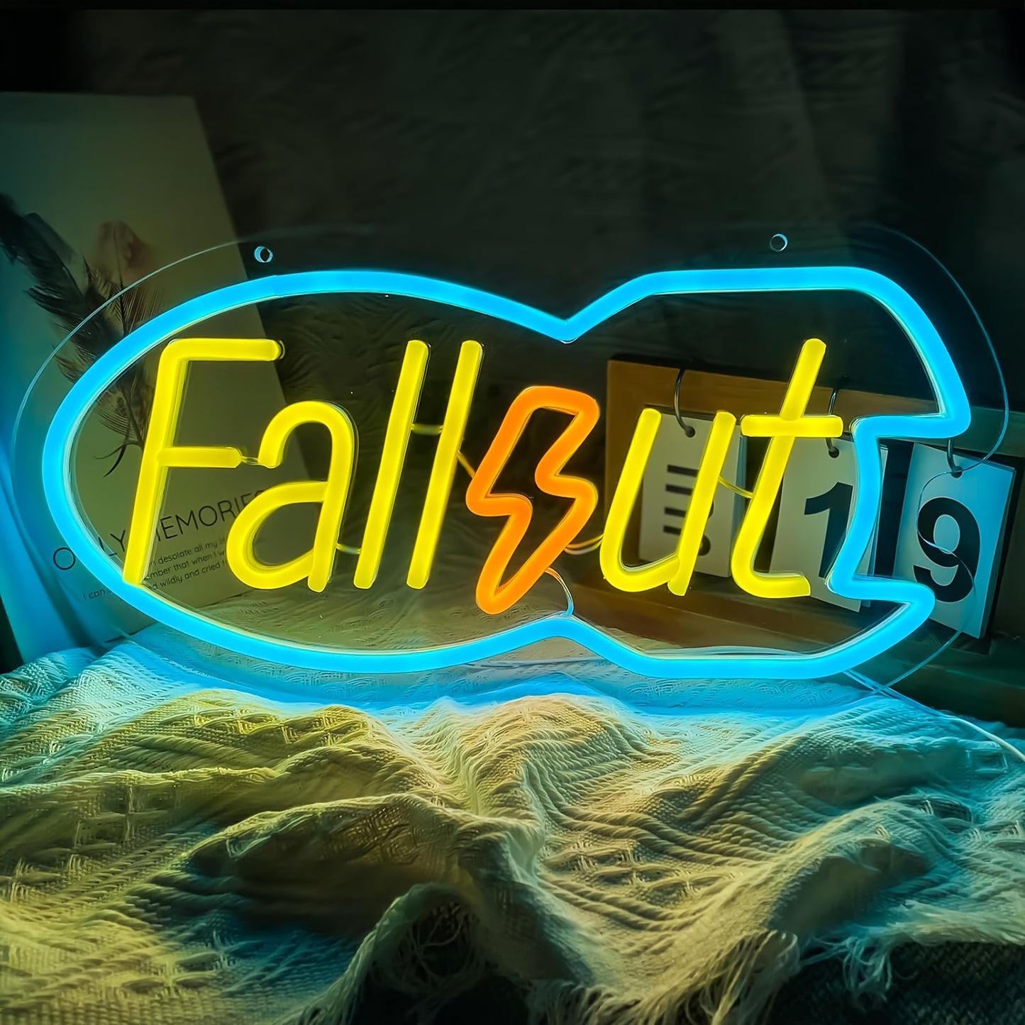 Fallout LED Neon Sign - Multi-Color USB Powered Plastic Wall Hanging Neon Light with Switch Control for Game Room, Bedroom, Man Cave - Energy-Saving Neon Merchandise Gift for Men And Boys