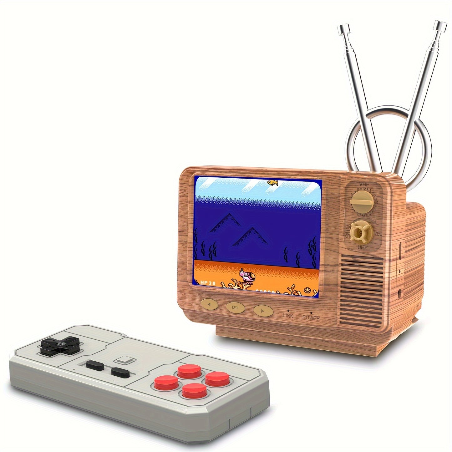 Retro Games Console GV300S Mini TV Style With Handheld Gamepad & AV Output - 3.0 Inch Screen Xmas Gift