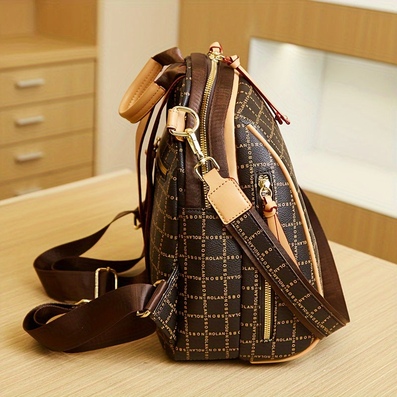 Luxury Small Backpack Purse, Fashion Two-way Shoulder Bag, Women's Shell Handbag Schoolbag Daypack