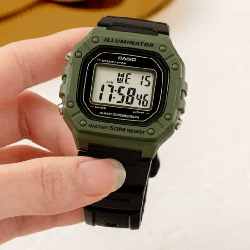 Casio Classic Chronograph Watch Womens Digital Sports 50M