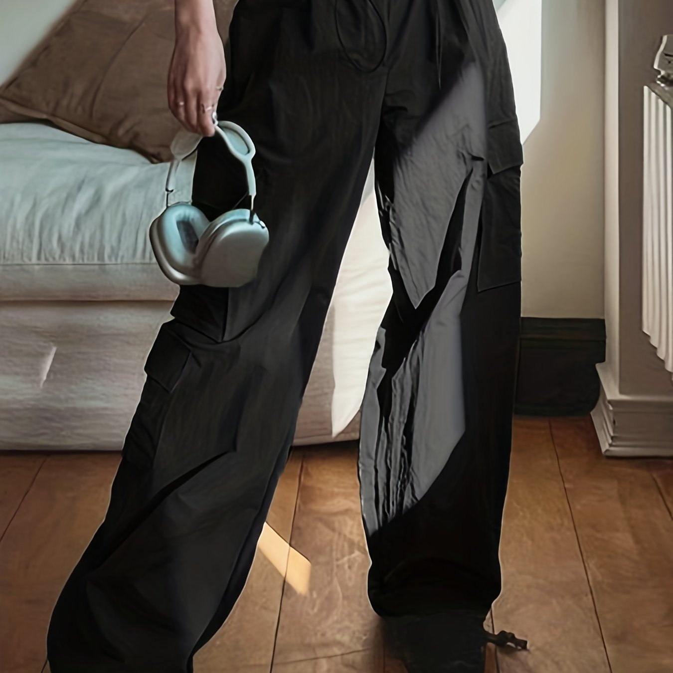 Y2K Cargo Parachute Pants for Women With Pockets All Day