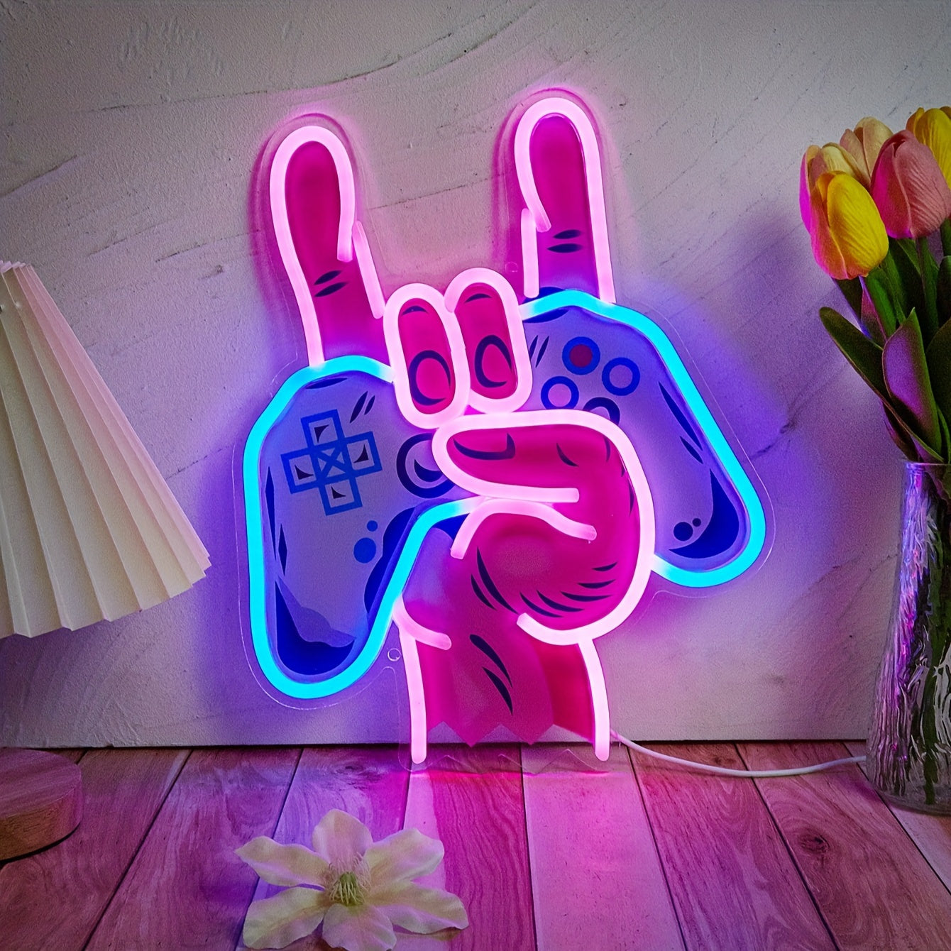 1pc GamePad LED Neon Sign Light, For Wall And Table Decoration, USB Powered Neon Sign Light, For Bedroom Room Wedding Party Decoration