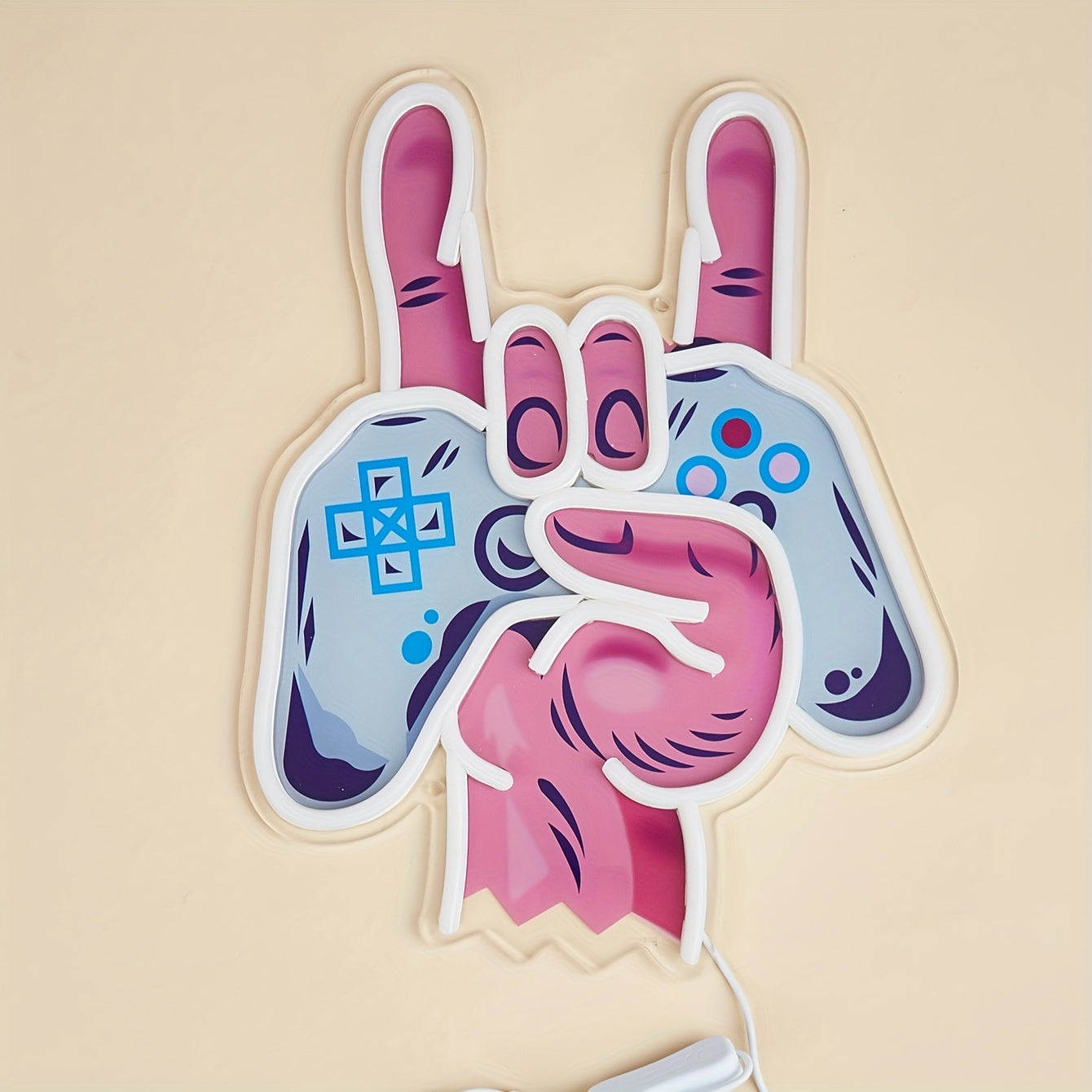 1pc GamePad LED Neon Sign Light, For Wall And Table Decoration, USB Powered Neon Sign Light, For Bedroom Room Wedding Party Decoration