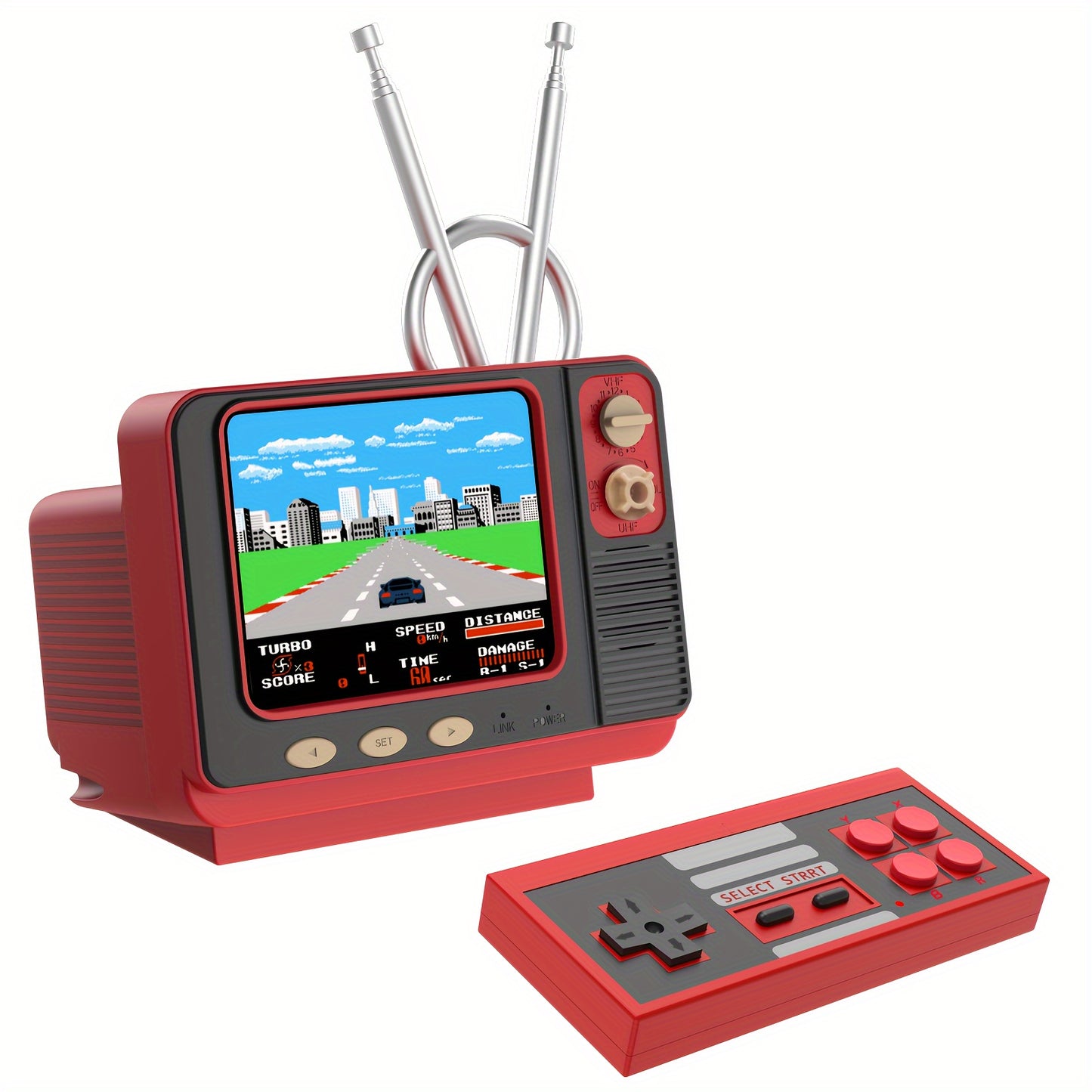 Retro Games Console GV300S Mini TV Style With Handheld Gamepad & AV Output - 3.0 Inch Screen Xmas Gift